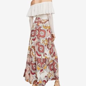BCBG WRAP MAXI SKIRT NWT